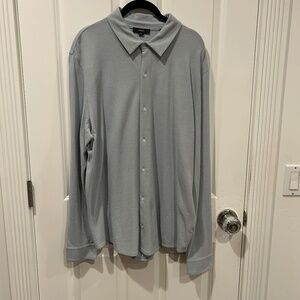 Vince Men’s XL Long Sleeve Button Front Shirt Light Blue NWT